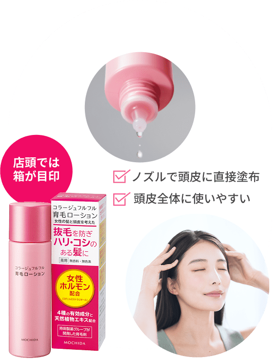 頭皮に直接塗布できるコラージュフルフル育毛ローション