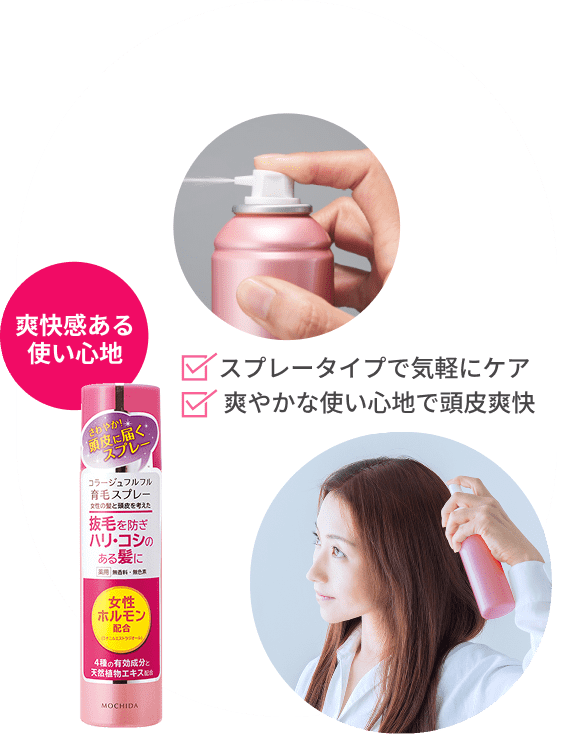 手軽に使えるコラージュフルフル育毛スプレー
